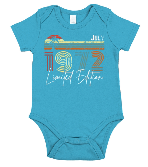 40 Years July 1982 Vintage Limited Edition Short Sleeve Baby One-Piece