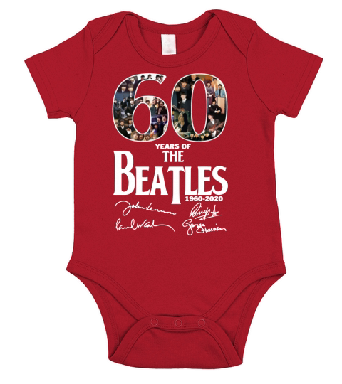 60 Years Of The Beatles 1960-2020 Signature shirt Short Sleeve Baby One-Piece