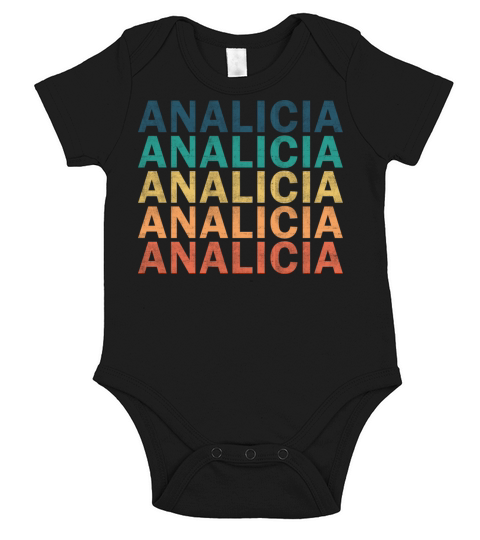 Analicia Name T Shirt - Analicia Vintage Retro Nam Short Sleeve Baby One-Piece
