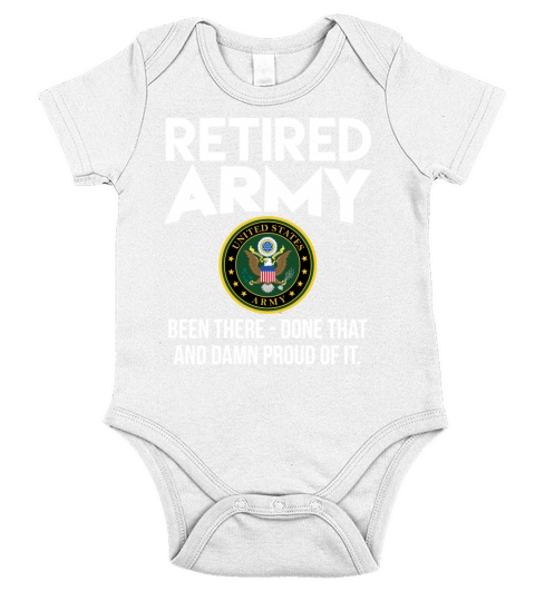 Army retired shirt Short Sleeve Baby One-Piece