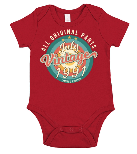 Best Gift Idea For July 1991 Short Sleeve Baby One-Piece