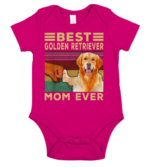 Best Golden Retriever Mom ever vintage shirt Short Sleeve Baby One-Piece