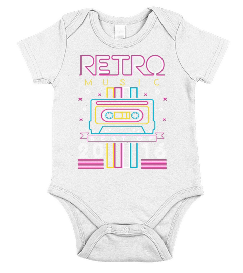 Best Of 2016 Retro Cassette Vintage Birthday Short Sleeve Baby One-Piece