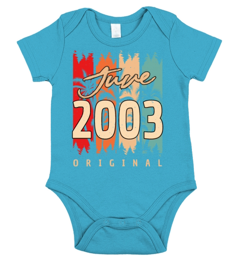 Birth Month June 2003 Short Sleeve Baby One-Piece