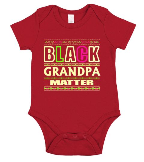 Black grandpa matter T-shirt Short Sleeve Baby One-Piece
