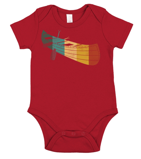 Canoe Canoeing Retro Vintage Short Sleeve Baby One-Piece