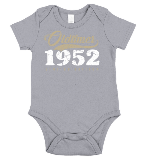 Classic Car 1952 70th Birthday 70 Years Short Sleeve Baby One-Piece