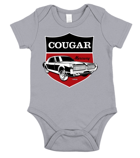 Classic Mercury Cougar crest Short Sleeve Baby One-Piece