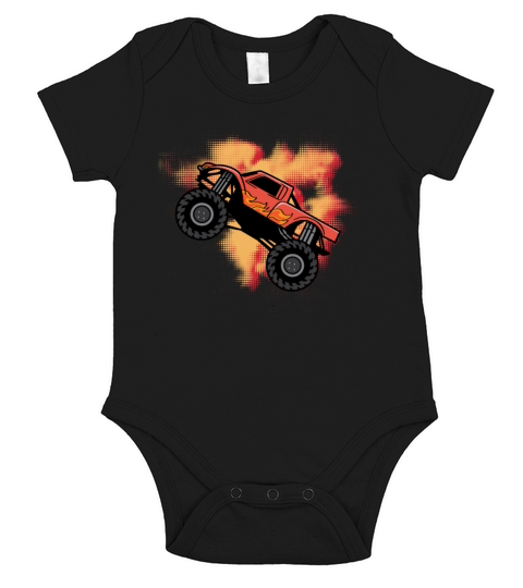 Classic Monster Truck Sports Person Gift Short Sleeve Baby One-Piece