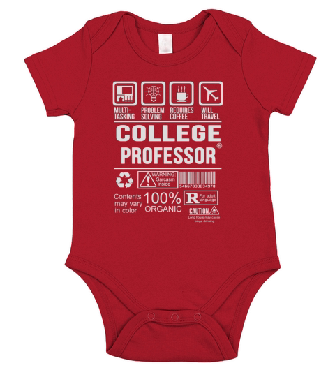 College Professor Short Sleeve Baby One-Piece