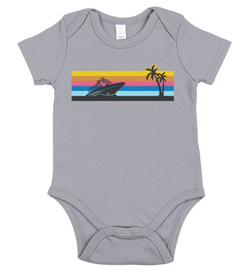 Cruise Ship Vacation Retro Vintage Short Sleeve Baby One-Piece