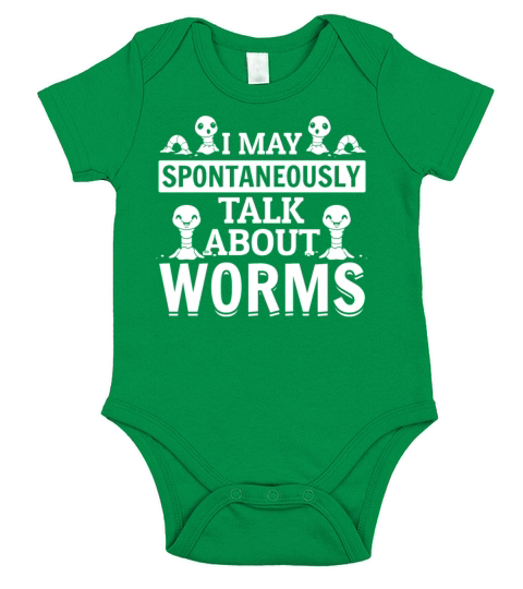 Cute Worm Lover I May Spontaneously Talk About Short Sleeve Baby One-Piece