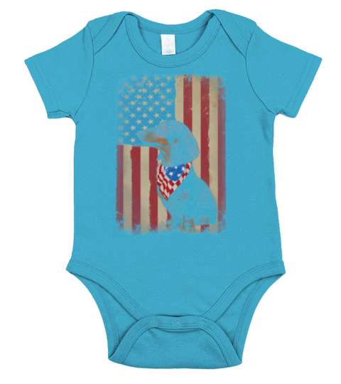 Dachshund flag US 4th Of July shirt Short Sleeve Baby One-Piece