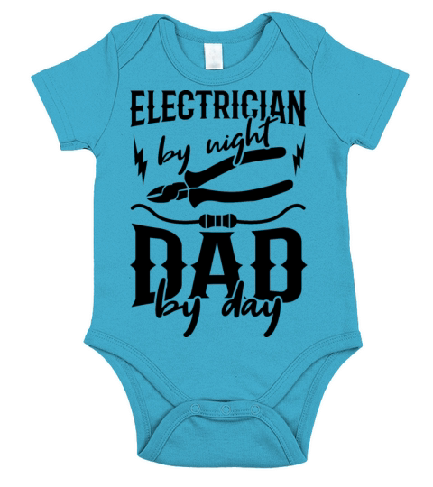 Electrician Papa Short Sleeve Baby One-Piece