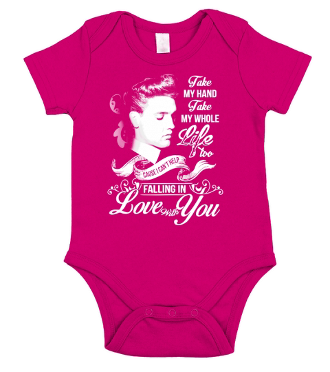 Elvis Presley - Cant Help Falling In Love Short Sleeve Baby One-Piece