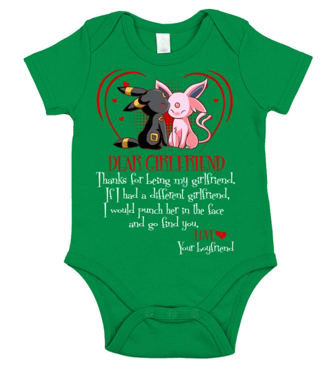 Espeon and Umbreon boyfriend dear girlfriend Short Sleeve Baby One-Piece