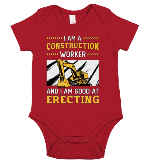 Excavator Driver Retro I Am A Construction Worker Short Sleeve Baby One-Piece