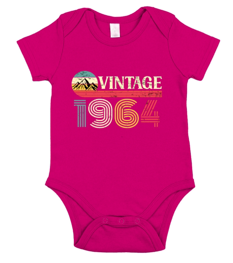 Funny Birthday Born in 1964 Limited Edition Short Sleeve Baby One-Piece