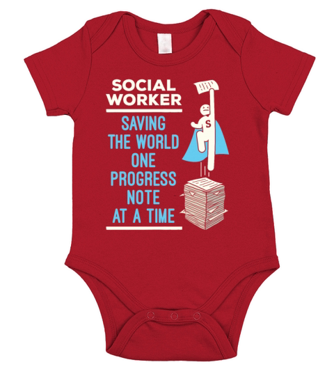 Funny Social Worker Progress Note Appreciation Short Sleeve Baby One-Piece