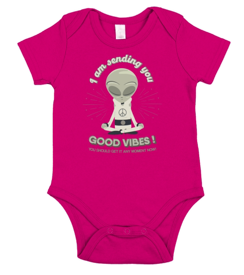 Good Vibes Alien Short Sleeve Baby One-Piece