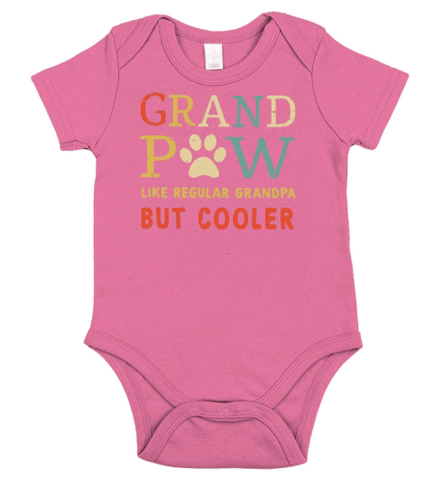 Grand paw like regular grandpa but cooler vintage Short Sleeve Baby One-Piece