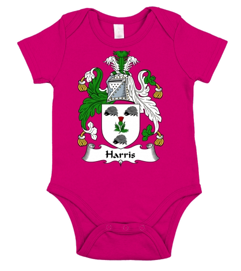 Harris Family Crest Scottish Family Crests Short Sleeve Baby One-Piece