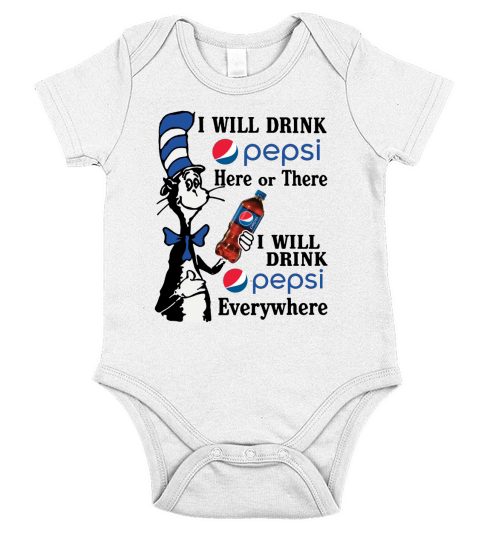 Here or There EveryWhere- I WIll Drink Pepsi Short Sleeve Baby One-Piece