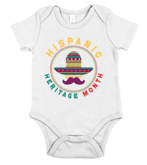 Heritage Month Hispanic Men Woman Flags Short Sleeve Baby One-Piece