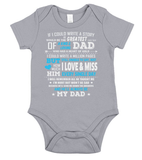 I Love And Miss My Dad T-Shirt DAD memorial t shirt Black Youth B01N5A8E9E 1 Short Sleeve Baby One-Piece