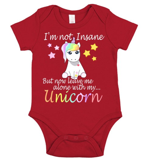 I m not Insane - Unicorn Short Sleeve Baby One-Piece