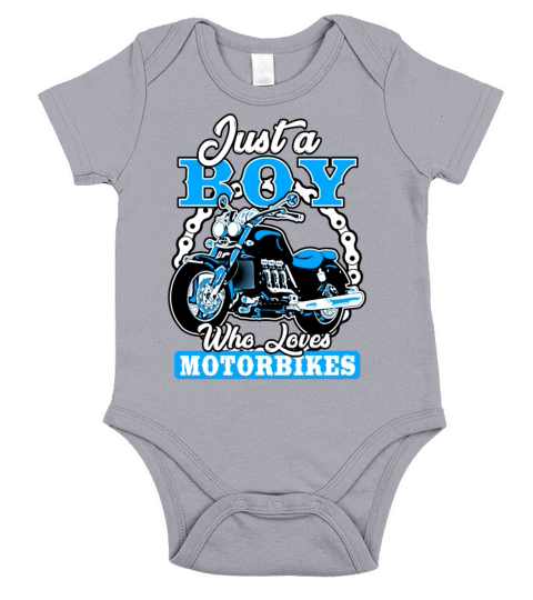 Just A Boy Who Loves Motorbikes Short Sleeve Baby One-Piece