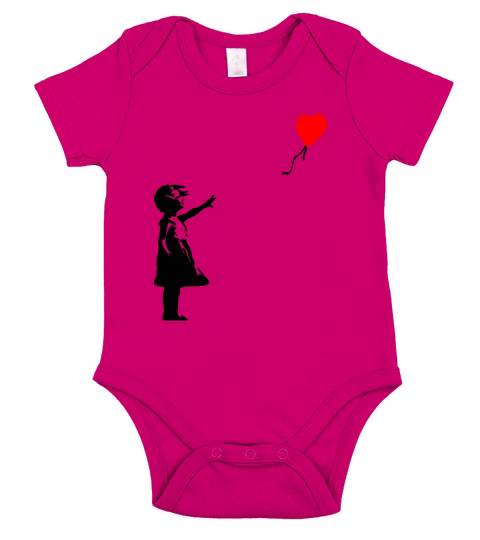 KCCO  Balloon Girl Banksy TShirts Short Sleeve Baby One-Piece