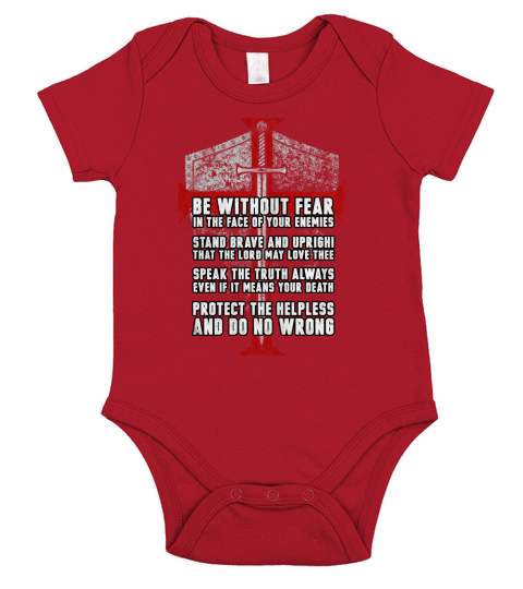 KINGDOM OF HEAVEN BE WITHOUT FEAR IN THE FACE OF YOUR ENEMIES Short Sleeve Baby One-Piece