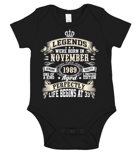 Legends Were Born In November Short Sleeve Baby One-Piece