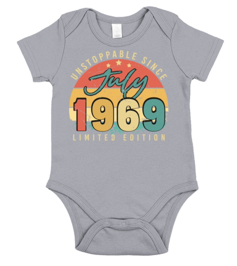 Limited Edition 1969 July Short Sleeve Baby One-Piece