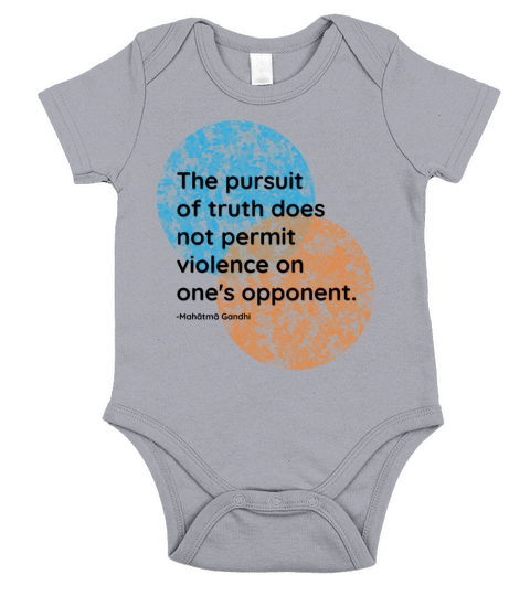 Mahatma Gandhi Truth and Violence Quotes Short Sleeve Baby One-Piece
