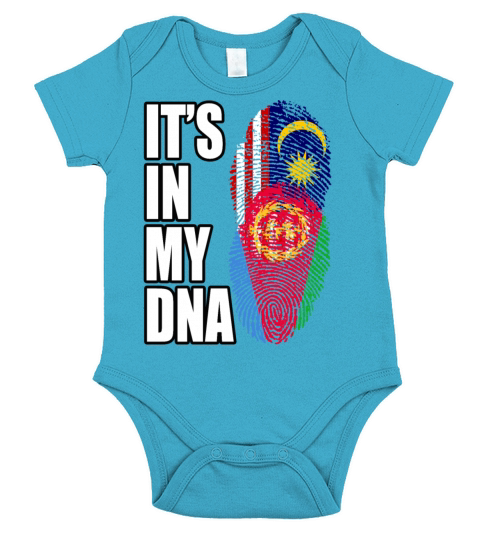 Malaysian And Eritrean Mix Heritage DNA Flag Short Sleeve Baby One-Piece