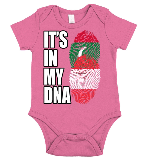 Maldivian And Austrian Mix Heritage DNA Flag Short Sleeve Baby One-Piece