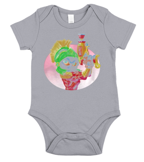 Marvin The Martian Frontside Short Sleeve Baby One-Piece