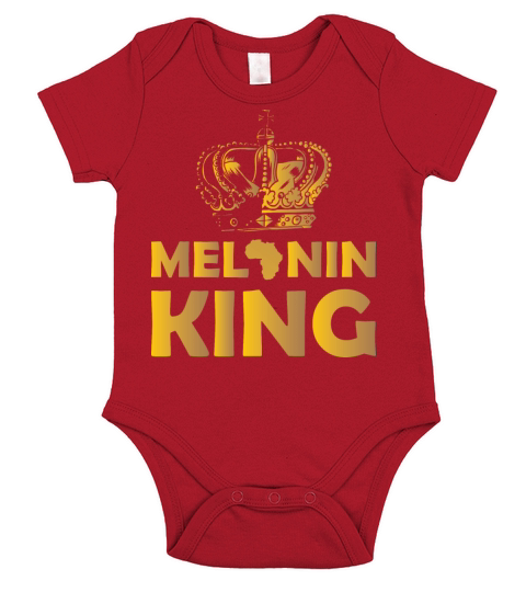 Melanin King Clothes Black History Gift African Short Sleeve Baby One-Piece