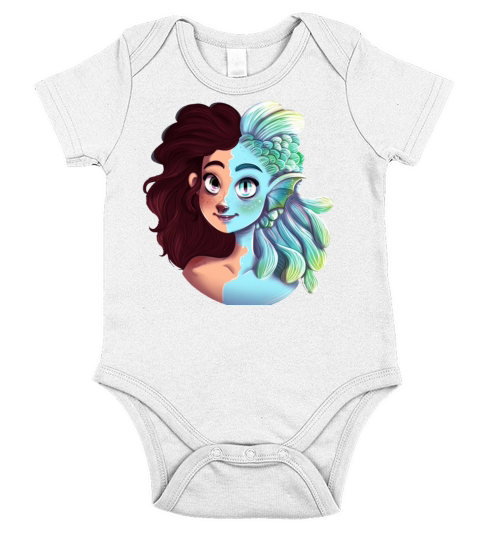 Mermaid Short Sleeve Baby One-Piece