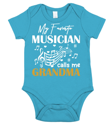 My Favorite Musician Calls Me Grandma Short Sleeve Baby One-Piece