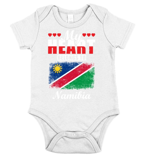My Heart Belongs to Namibia Short Sleeve Baby One-Piece