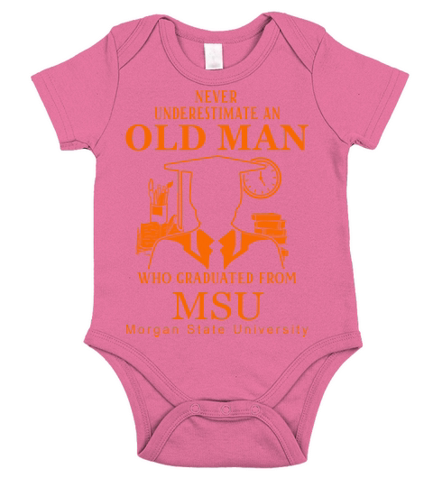never underestimate an old man who graduated from Morgan State University Short Sleeve Baby One-Piece