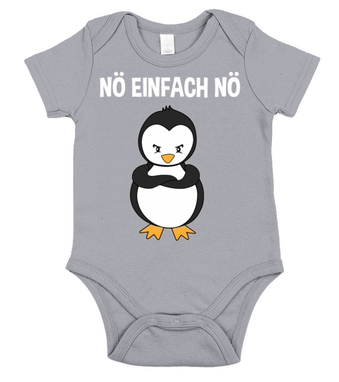 Penguin Nope Just Nope Funny Quote Gift Short Sleeve Baby One-Piece