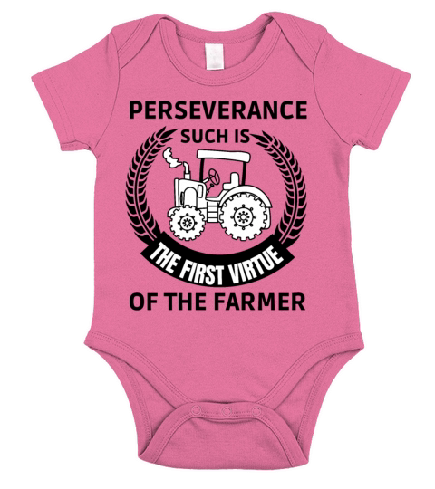 PERSEVERANCE SUCH IS THE FIRST VIRTUE OFTHE FARMER Short Sleeve Baby One-Piece