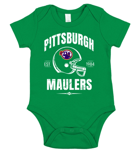 Pittsburgh Maulers 1984 USFL American Football Short Sleeve Baby One-Piece