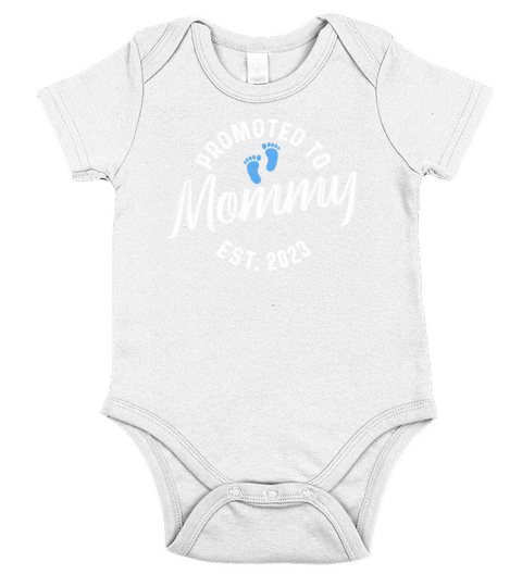 Promoted To Mommy 2023 Short Sleeve Baby One-Piece