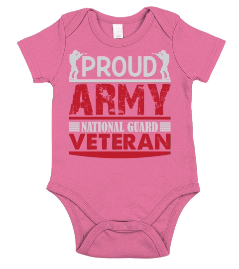 Proud Army National Guard Veteran Short Sleeve Baby One-Piece
