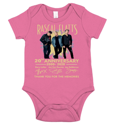 Rascal Flatts Band 20th Anniversary 2000-2020 Signature shirt Short Sleeve Baby One-Piece